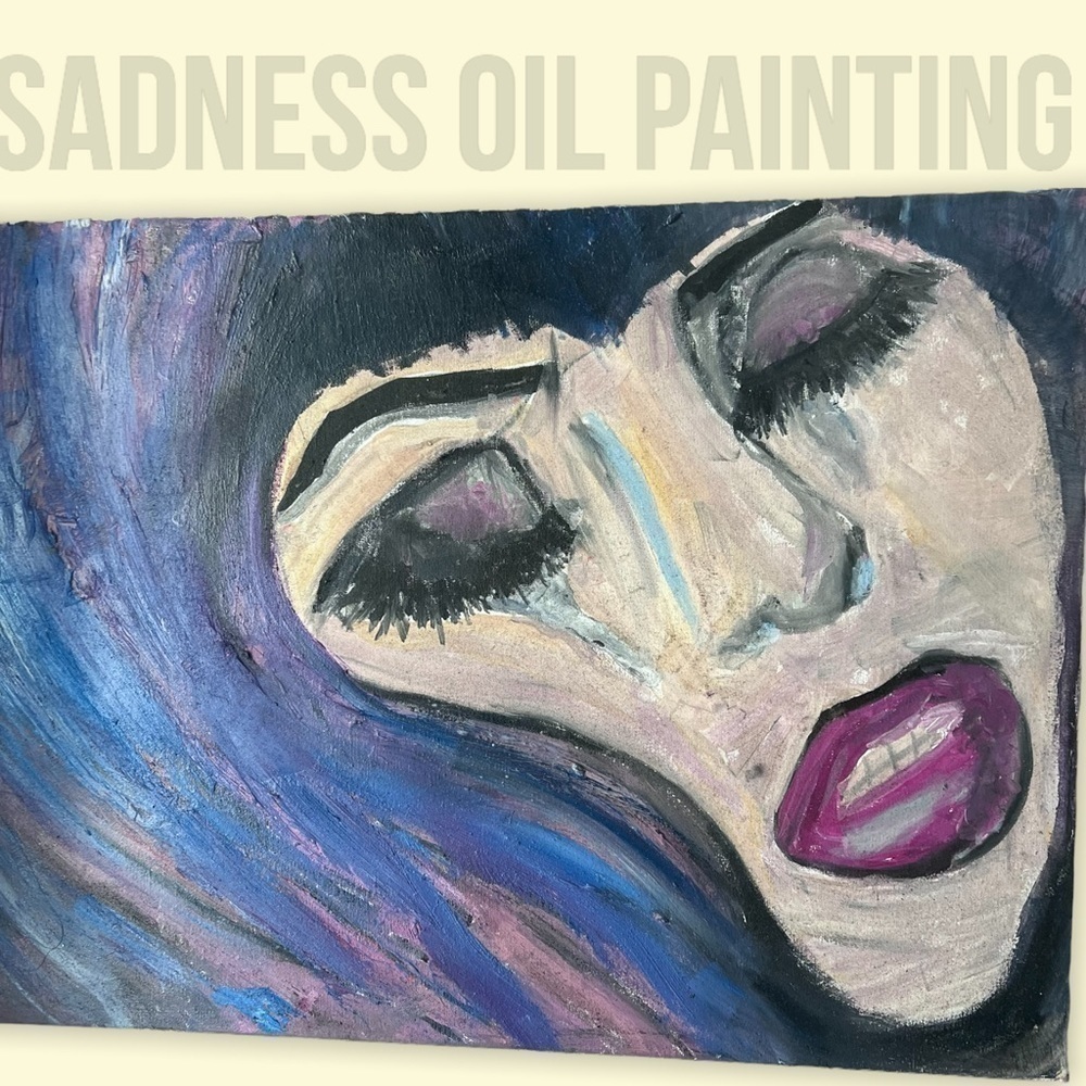 Sadness original oil painting by me​​​​​​​​